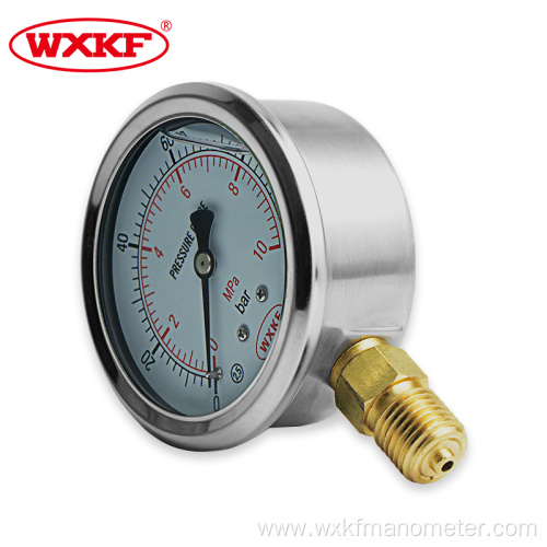 0~40mpa back bottom connection fitting pressure gauges